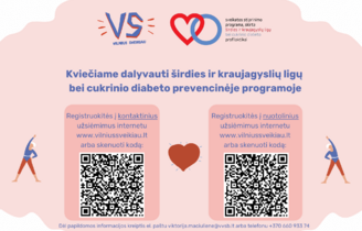 Kviečiame dalyvauti širdies ir kraujagyslių ligų bei cukrinio diabeto prevencinėje programoje