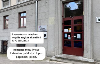Pradedamas Kalinausko g. 4 poliklinikos pastato registratūros remontas