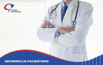 Informacija šeimos gydytojų  K. Simonavičiūtės ir L. Baležentės pacientams!