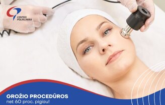 Mūsų kosmetologijos kabinete profesionalios grožio procedūros net 60 proc. pigiau!