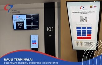 Poliklinikoje nauji terminalai palengvinsiantys mėginių pristatymą į laboratoriją