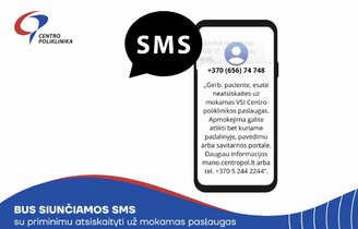 Bus siunčiamos priminimo žinutės