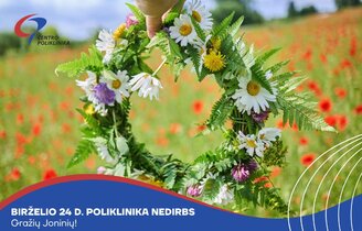 Birželio 24 d. poliklinika nedirbs