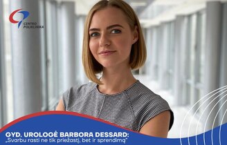 Mūsų kolektyve nauja gydytoja urologė Barbora Dessard
